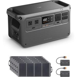 imageDJI Power 1000 Solar Generator Combo 600W 4000CycleLife LFPLiFePO4 Cell 70Minute Fast Charging 2200W Stable OutputSolar Generator for Home Backup Camping ampamp RVs Offgrid Power Outage