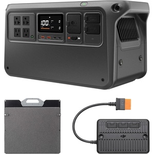 image:imageDJI Power 1000 V2 Portable Power Station Solar Generator with IBCPOWER 100W Foldable Solar Panel 1024Wh LFP Battery 2600W Output MC4 to XT60 Solar Power Cable Camping Road Trip RVBlack3