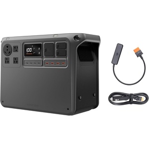 image:imageDJI Power 2000 Portable Power Station IBCPOWER 100W Foldable Solar Panel 2048Wh LFP Battery 3000W Stable Output 080 in 55 Mins Enhanced Safety UltraQuiet Camping Blackout RVPower 2000 Car Cable