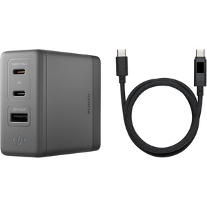 image:imageDJI Power 140W GaN Charger No Cable Included Fast Charging  140W Output 3 Ports Smart Temperature Control PD 31 Dynamic Power Allocation Laptop Charger GaN Charger USB C Charger140W GaN Charging Combo